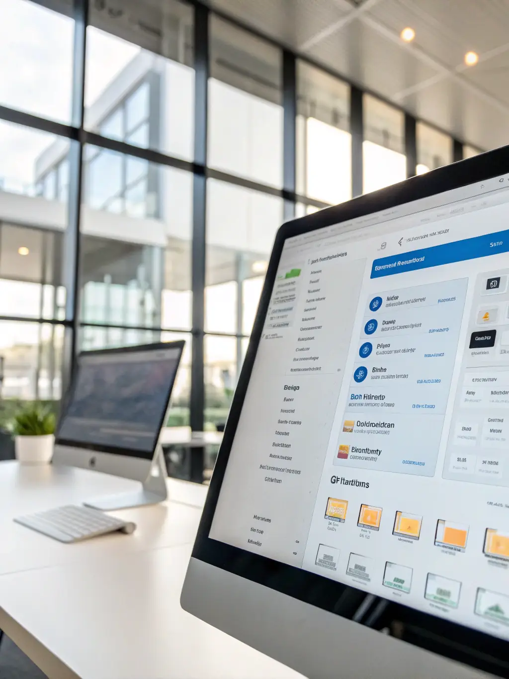A professional photo of a cloud data storage interface, highlighting data migration and management for William Burnett Technology Consulting's cloud solutions.