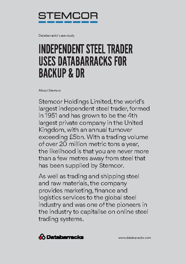 Stemcor Holdings Limited case study — document cover