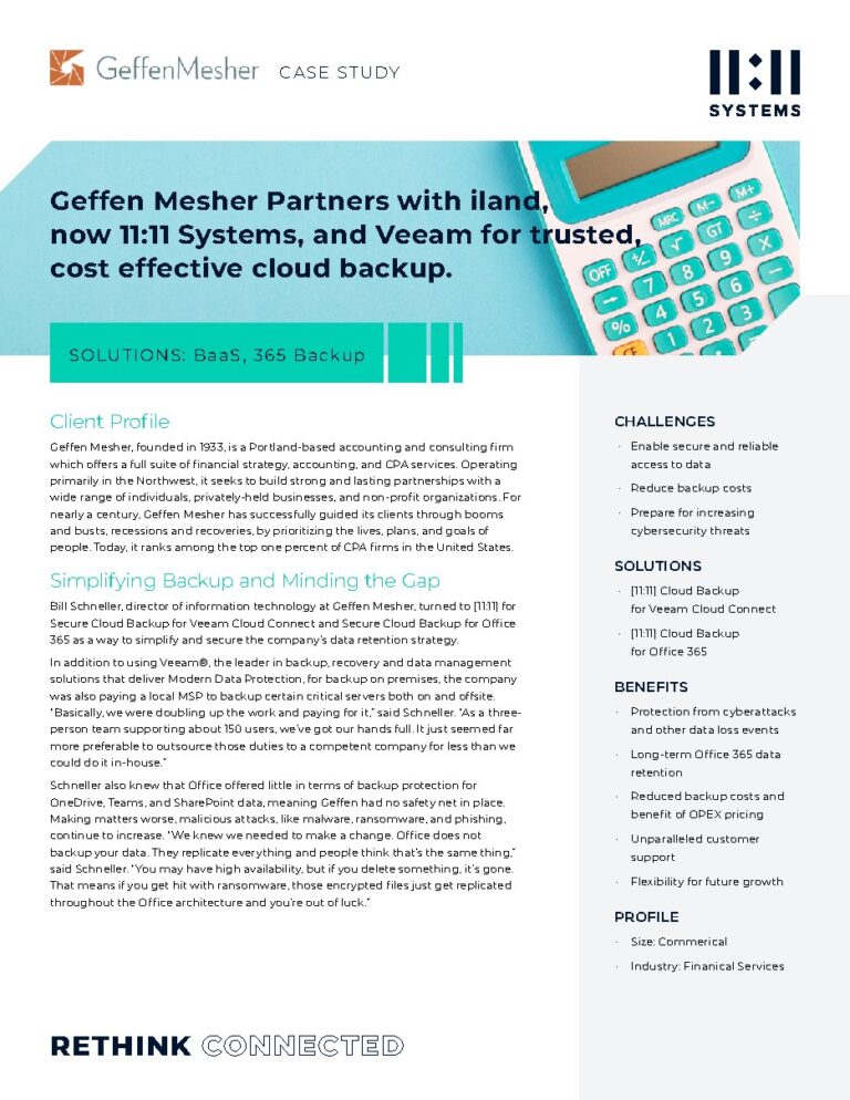 Geffen Mesher case study — document cover