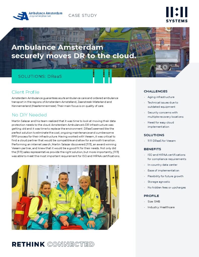 Ambulance Amsterdam case study — document cover