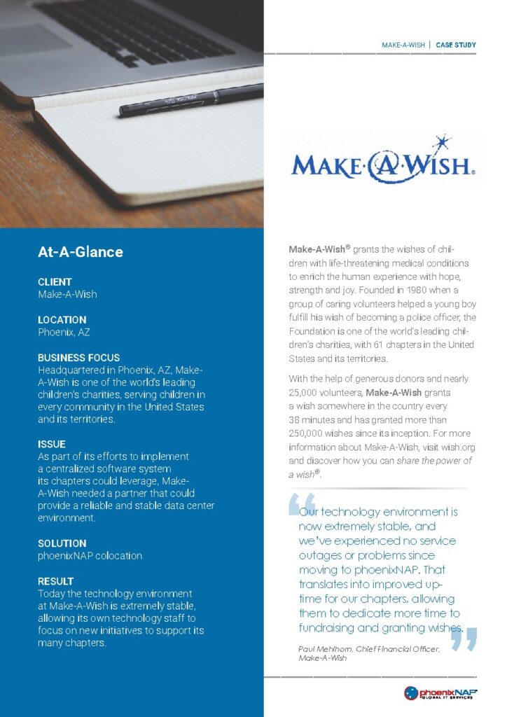 Make-A-Wish case study — document cover