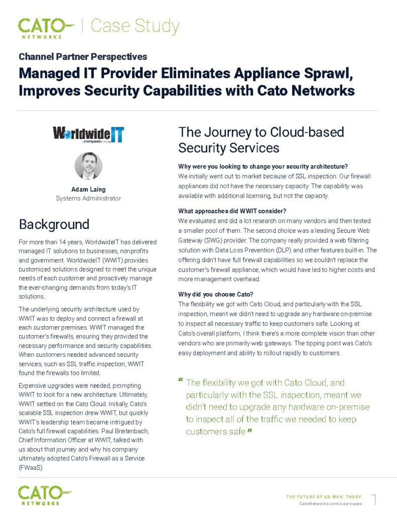 WorldwideIT (WWIT) case study — document cover