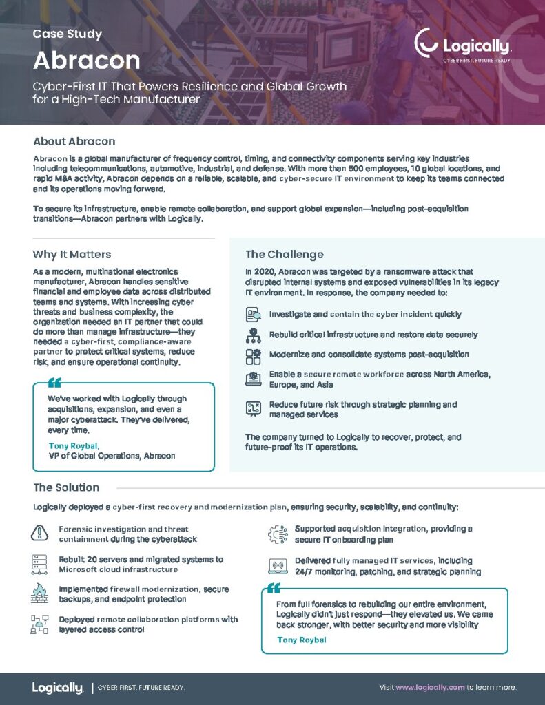Abracon case study — document cover