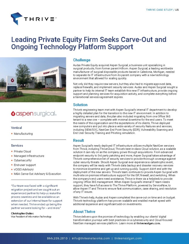 Aspen Surgical case study — document cover