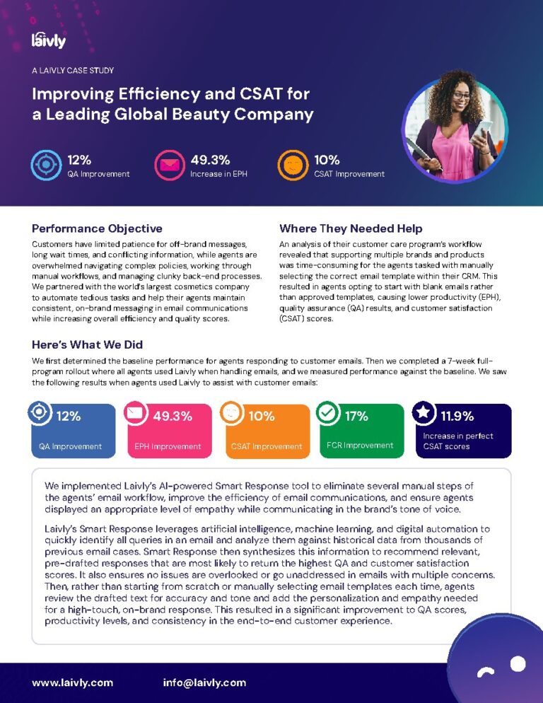 A leading global beauty company case study — document cover