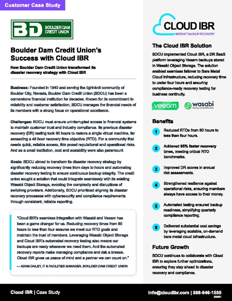 Boulder Dam Credit Union (BDCU) case study — document cover