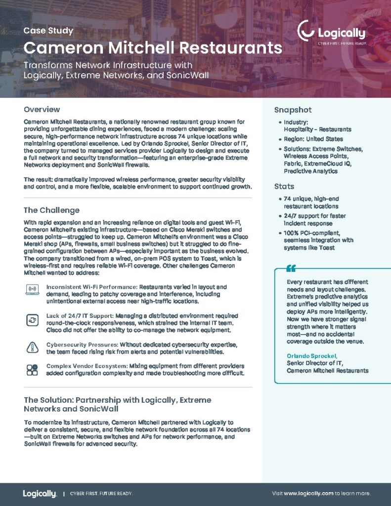 Cameron Mitchell Restaurants case study — document cover