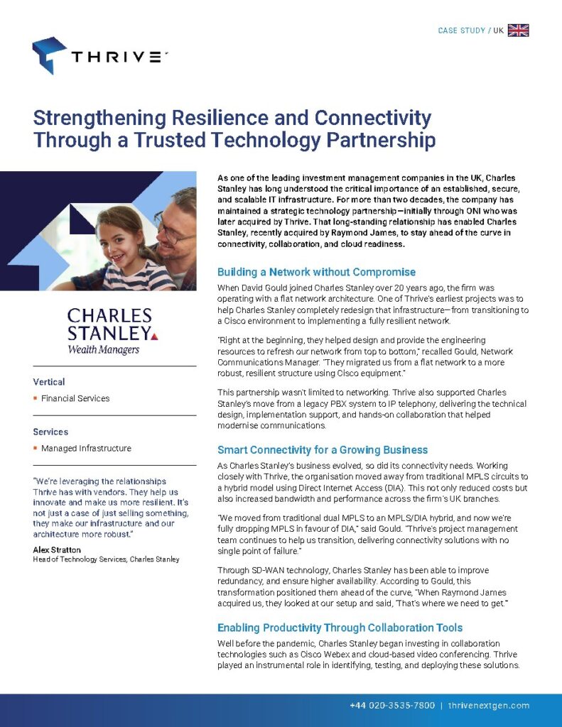 Charles Stanley case study — document cover