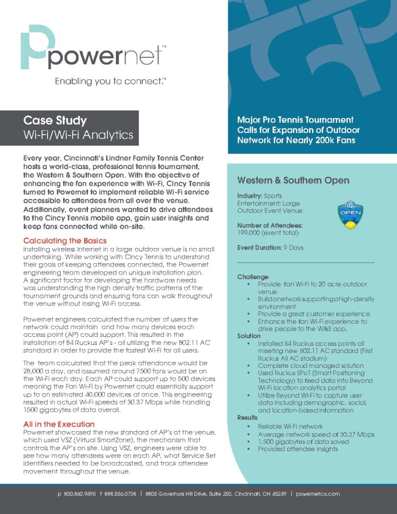 Cincy Tennis (Western & Southern Open) case study — document cover