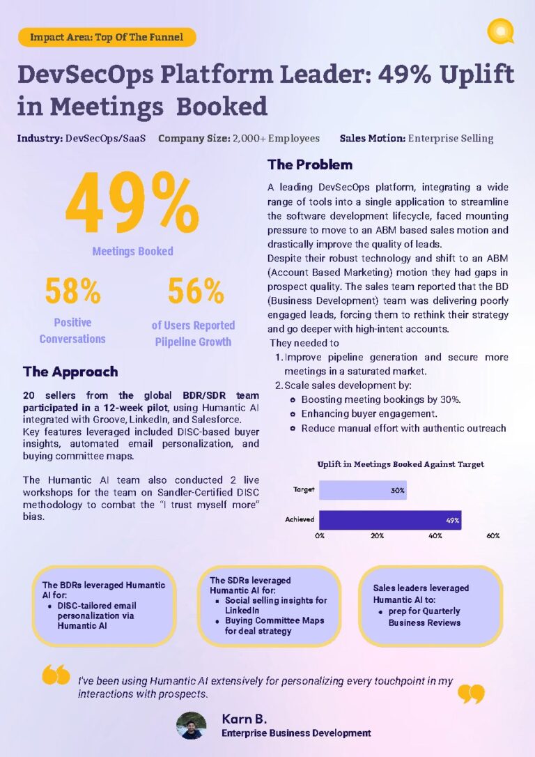 A leading DevSecOps platform company (name withheld) case study — document cover