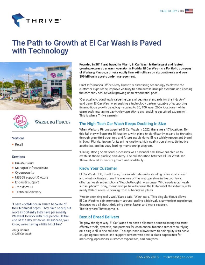 El Car Wash case study — document cover