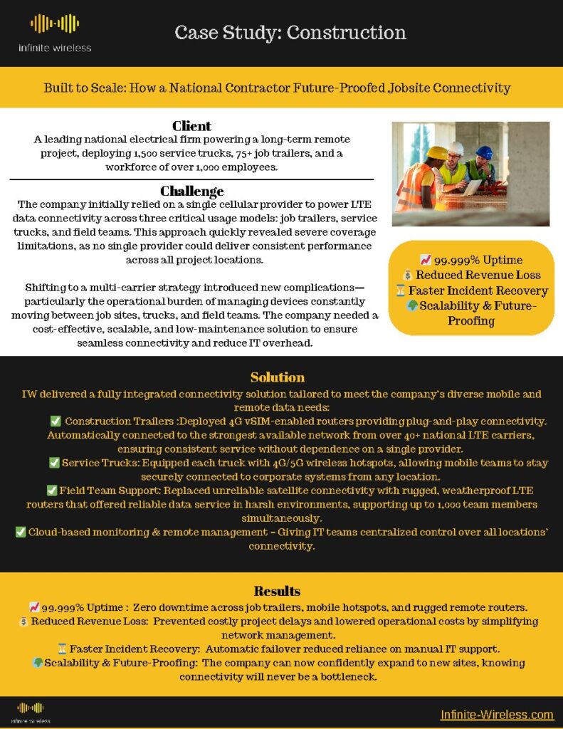 A national electrical contractor case study — document cover