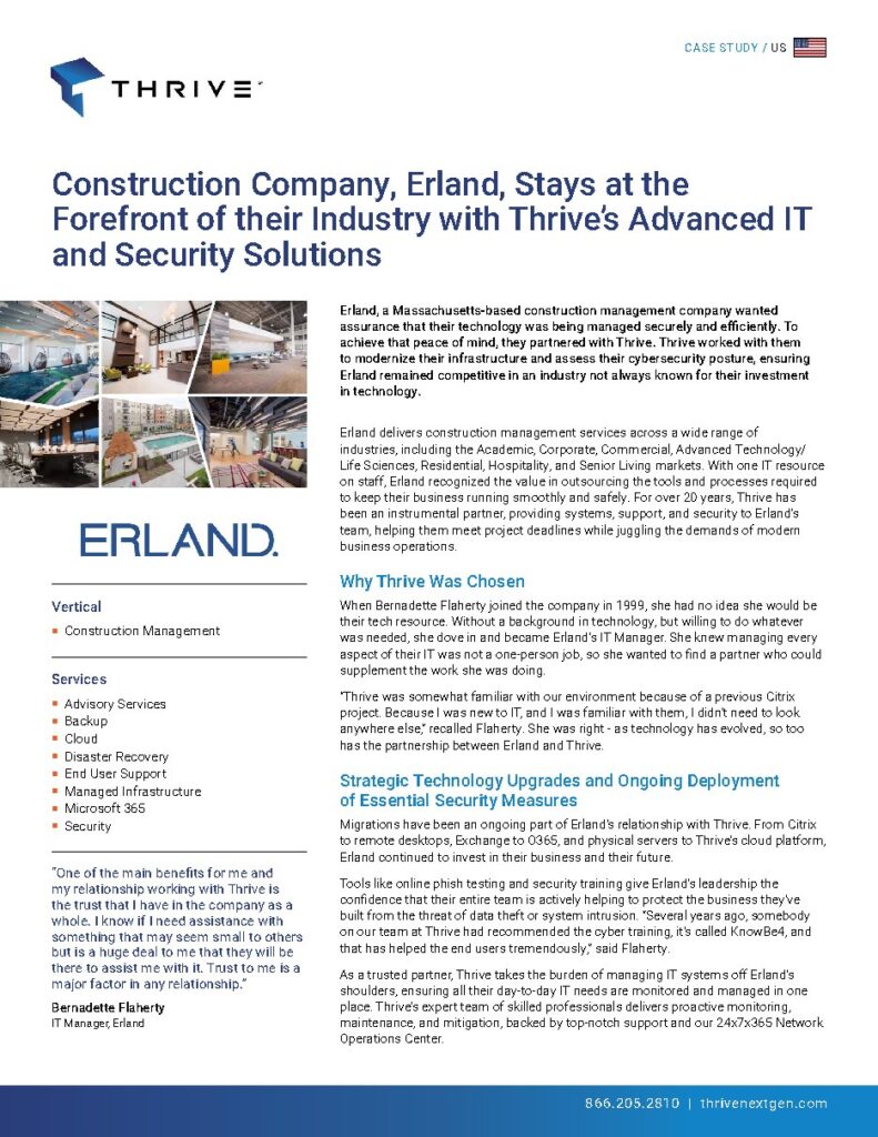 Erland case study — document cover