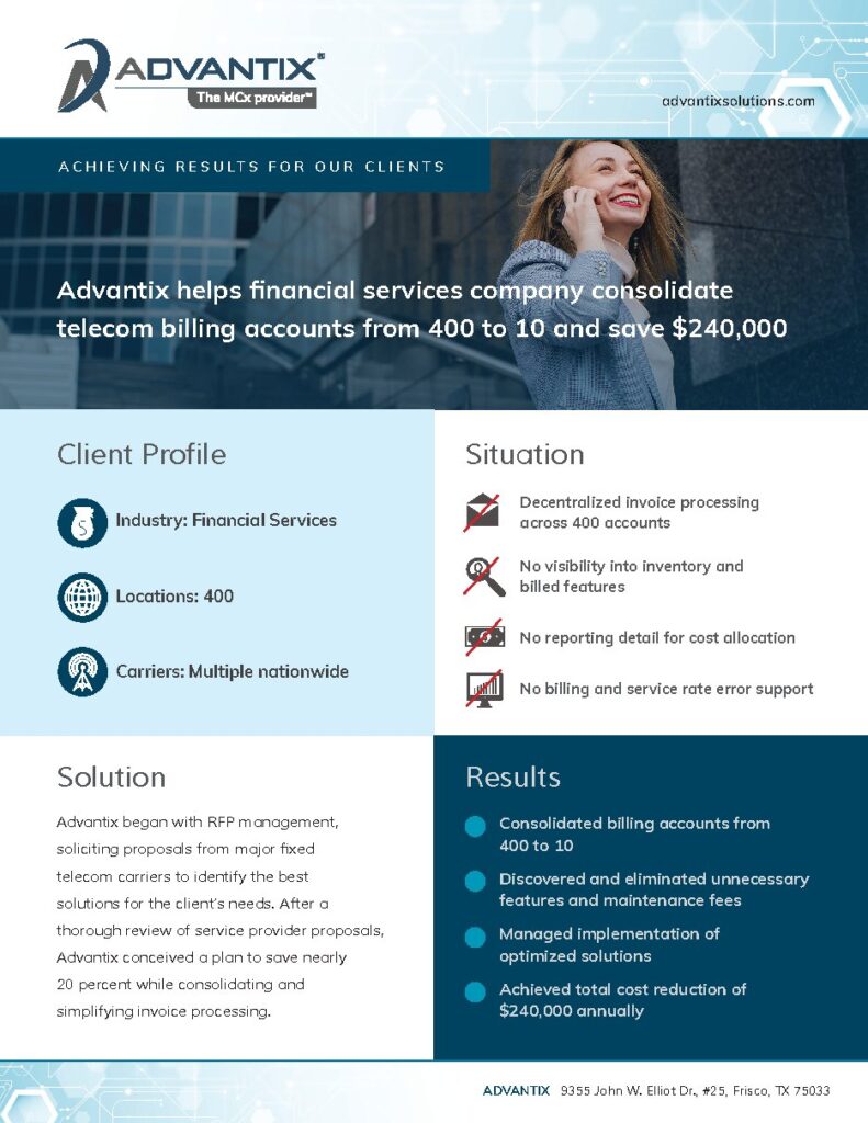 A financial services company case study — document cover