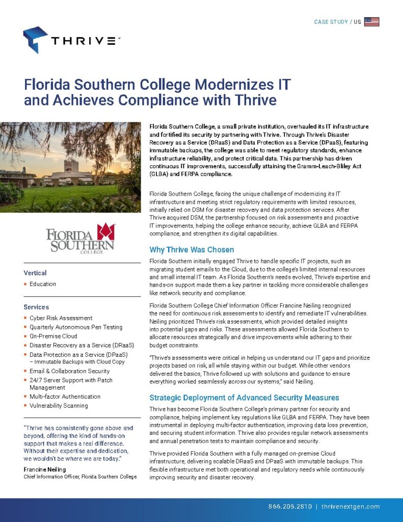 Florida Southern College case study — document cover