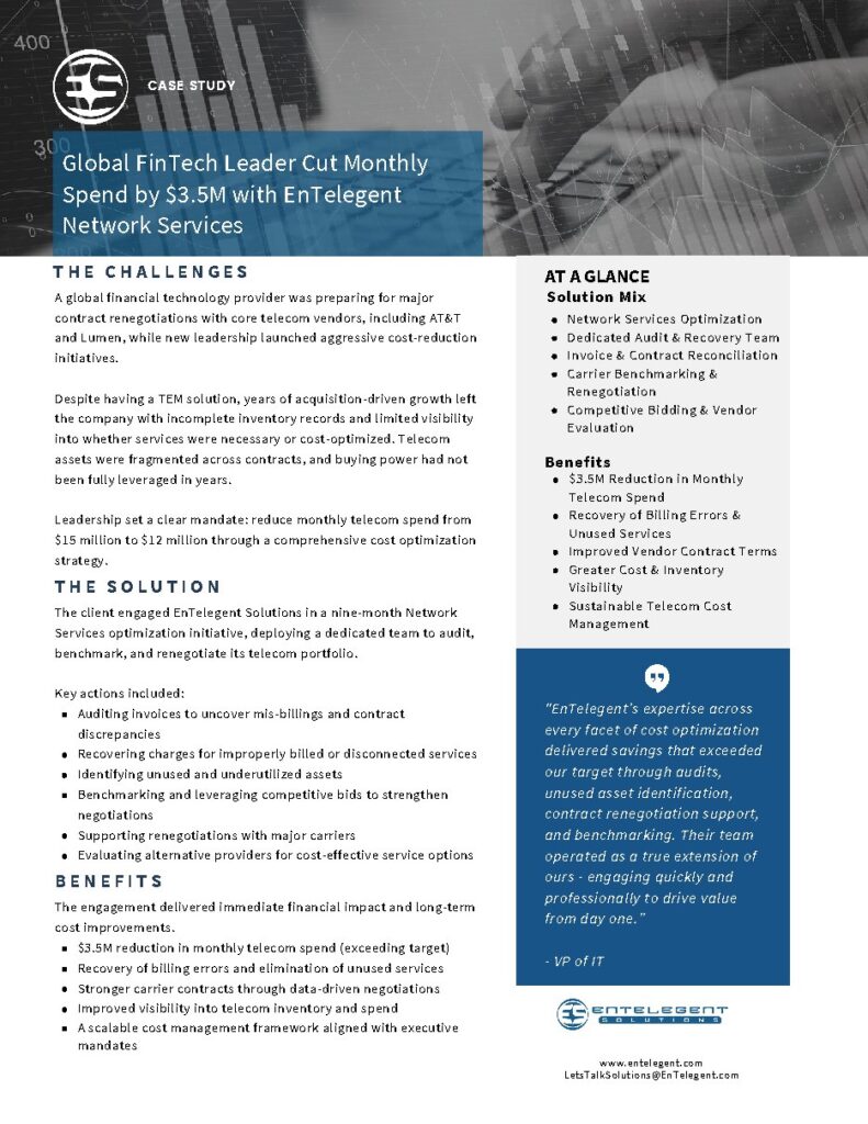 A global financial technology provider case study — document cover