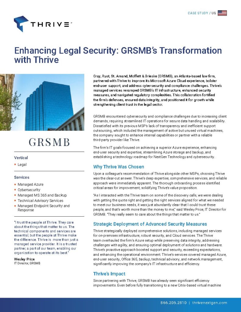 Gray, Rust, St. Amand, Moffett & Brieske (GRSMB) case study — document cover