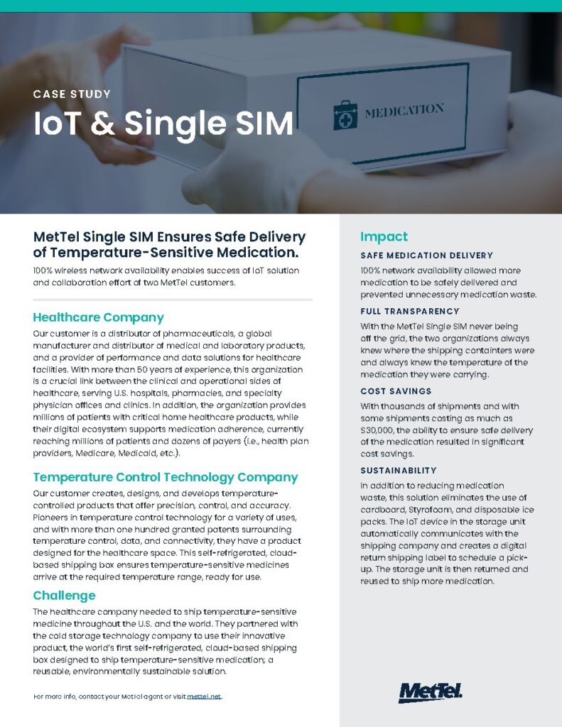 A healthcare distributor and a temperature-control technology company case study — document cover