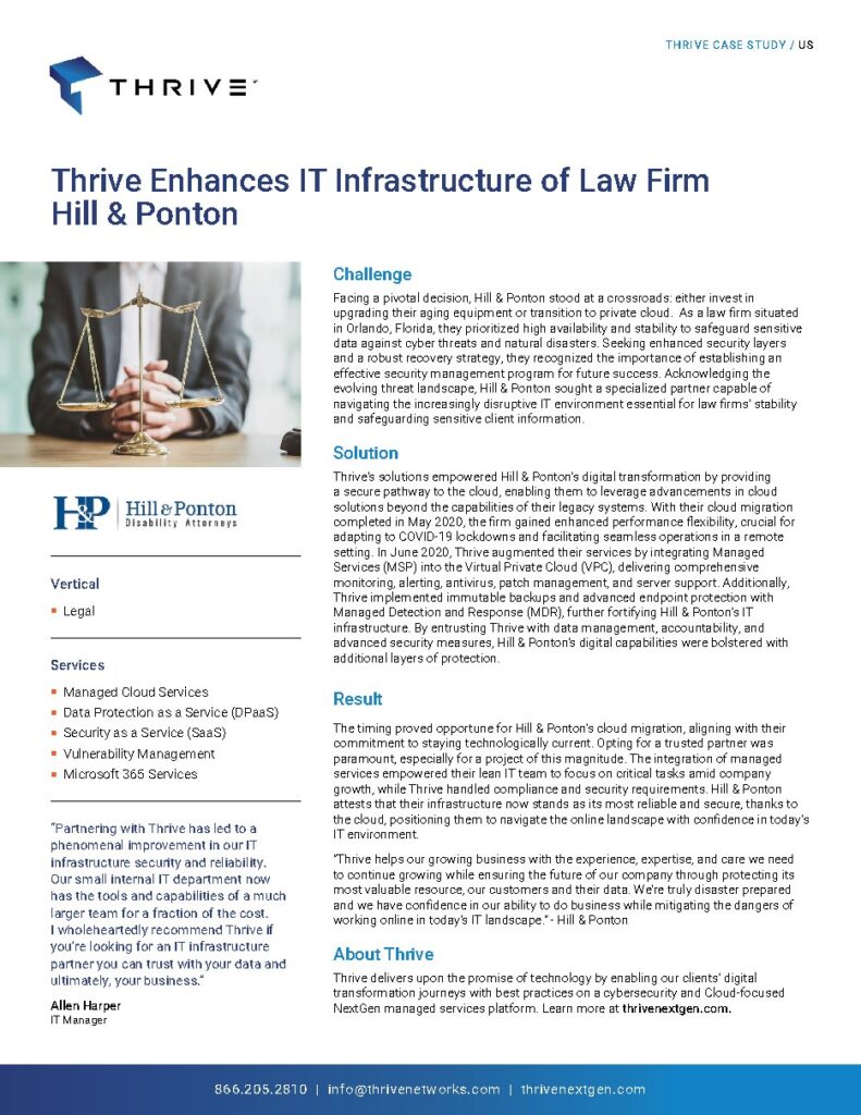 Hill & Ponton case study — document cover