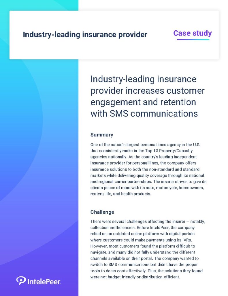 A Top 10 U.S. personal lines insurance agency case study — document cover