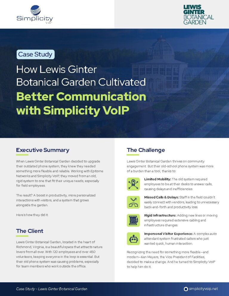 Lewis Ginter Botanical Garden case study — document cover