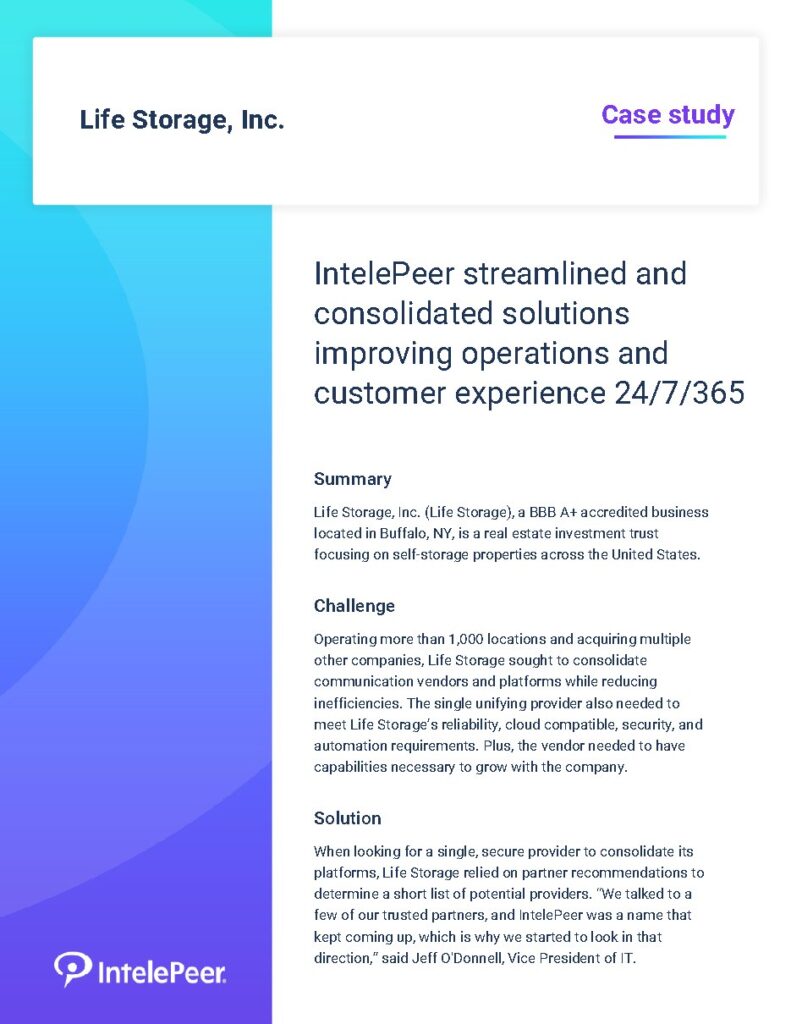 Life Storage, Inc. case study — document cover