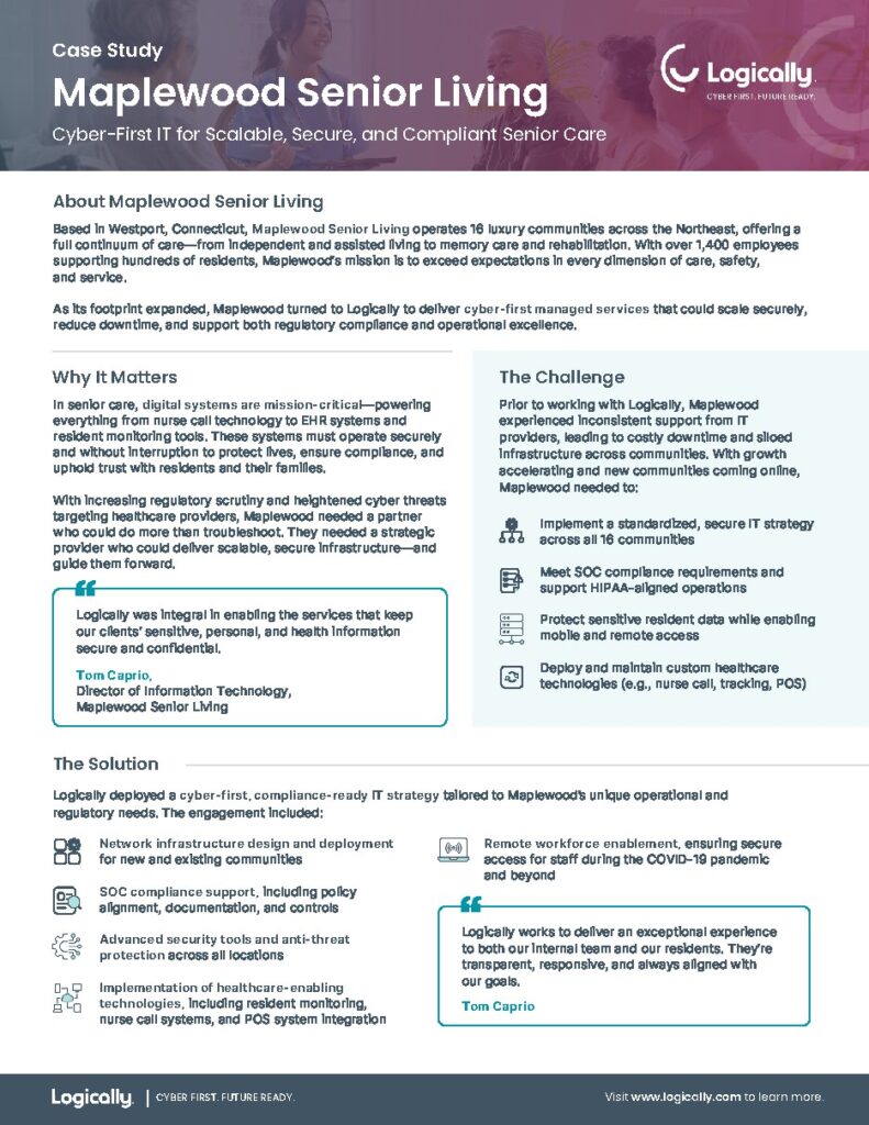 Maplewood Senior Living case study — document cover