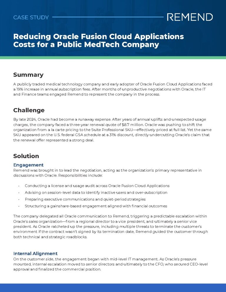 A publicly traded medical technology company case study — document cover