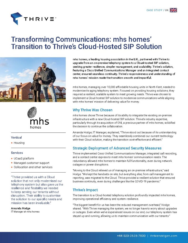 mhs homes case study — document cover