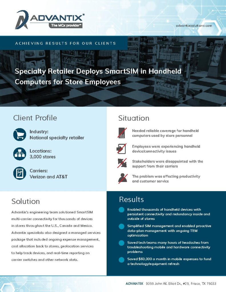 A national specialty retailer case study — document cover