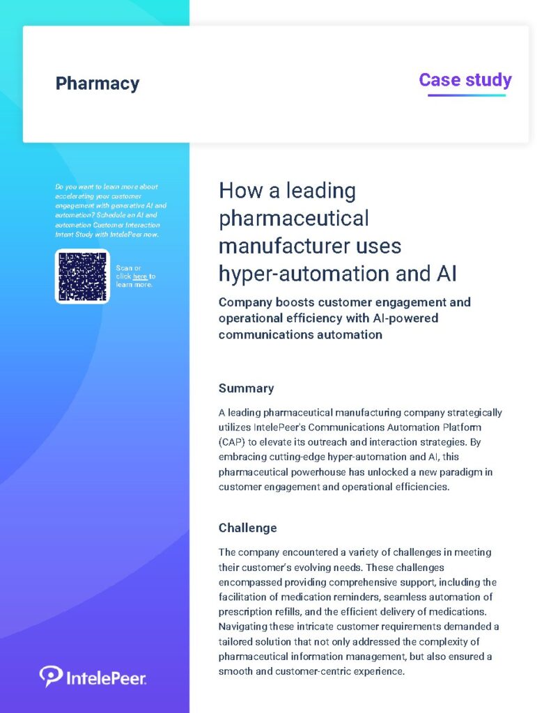 A leading pharmaceutical manufacturing company case study — document cover