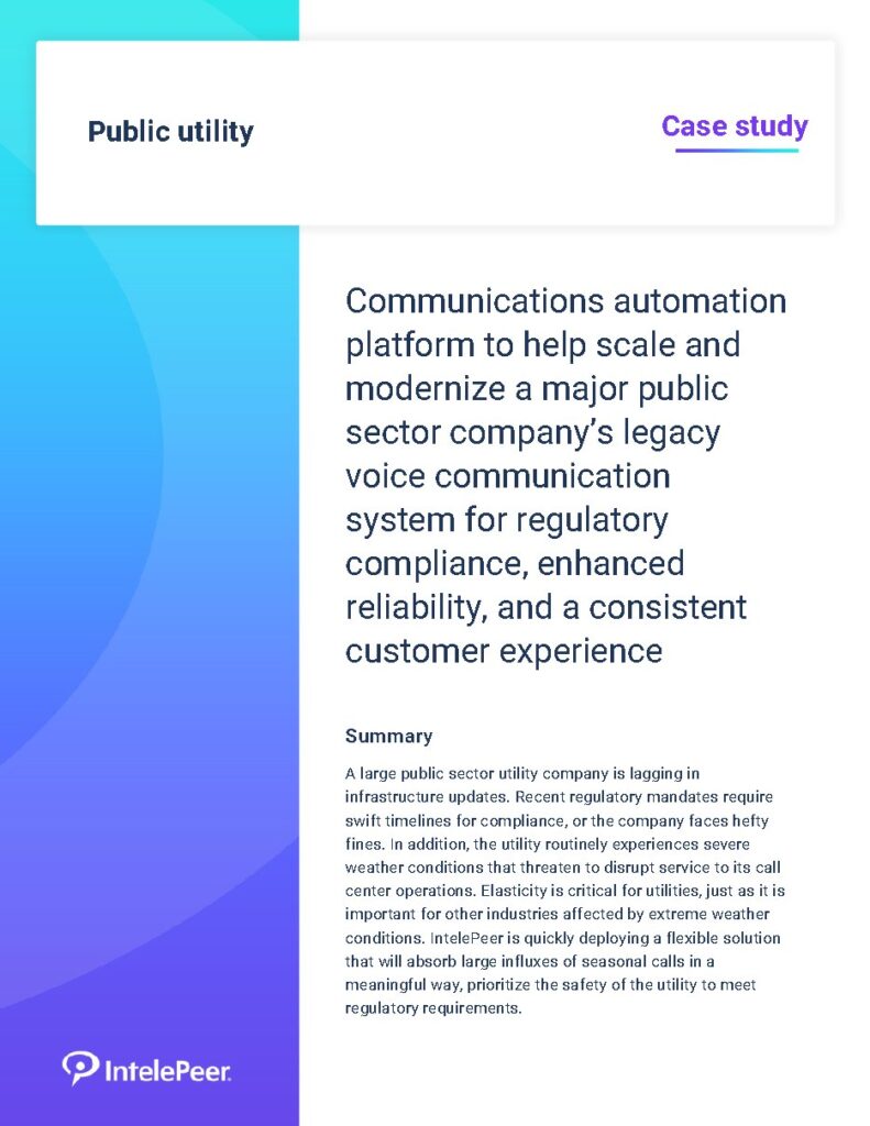 A large North American public sector utility case study — document cover