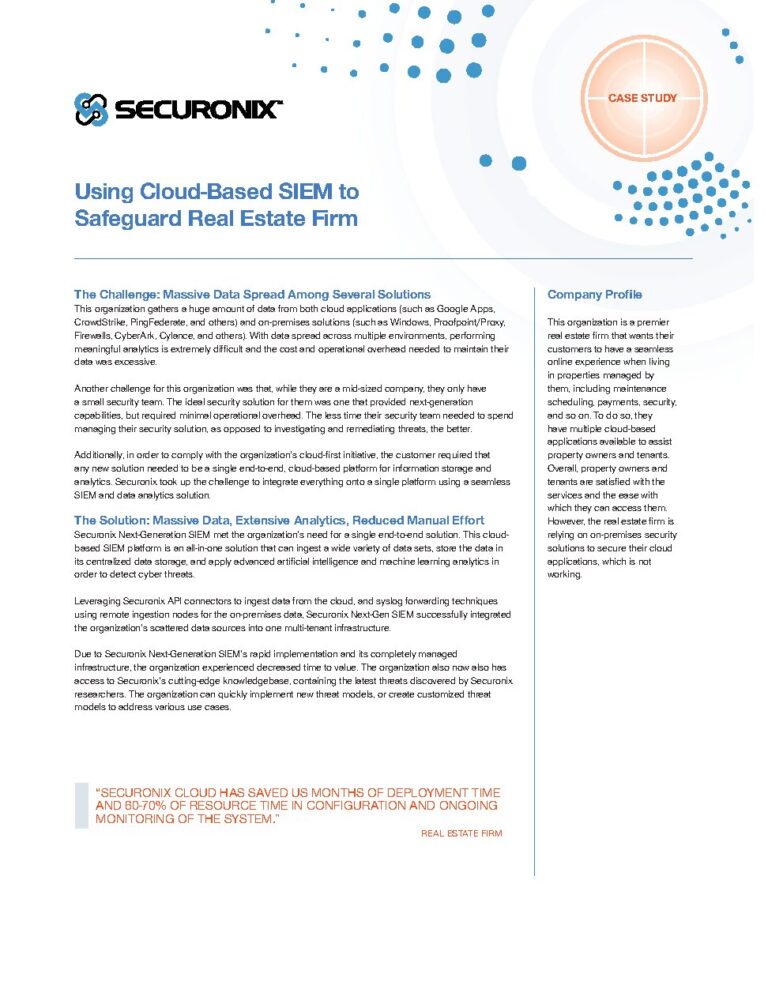 A mid-sized real estate firm case study — document cover