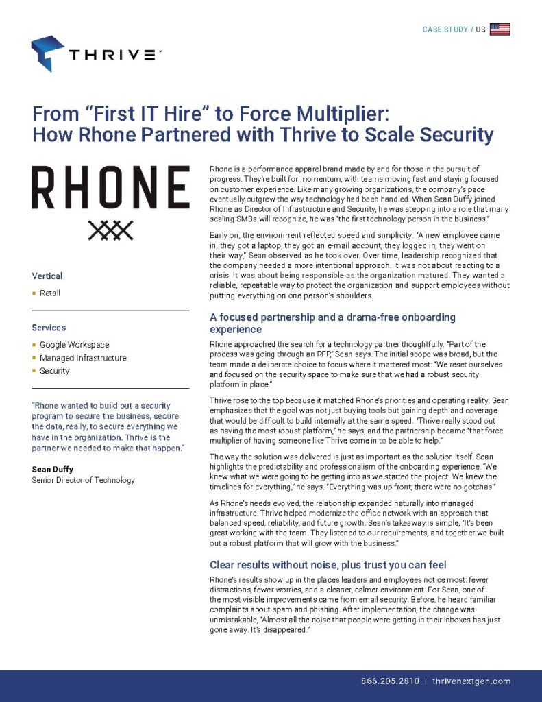 Rhone case study — document cover