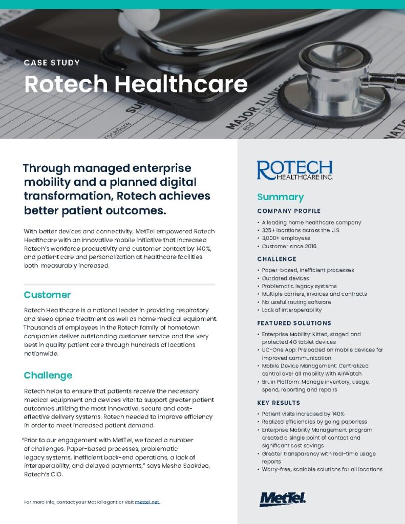 Rotech Healthcare case study — document cover