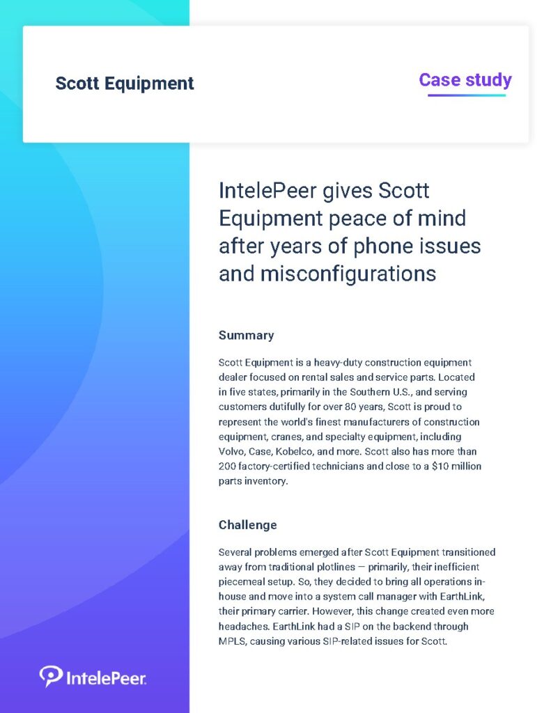 Scott Equipment case study — document cover