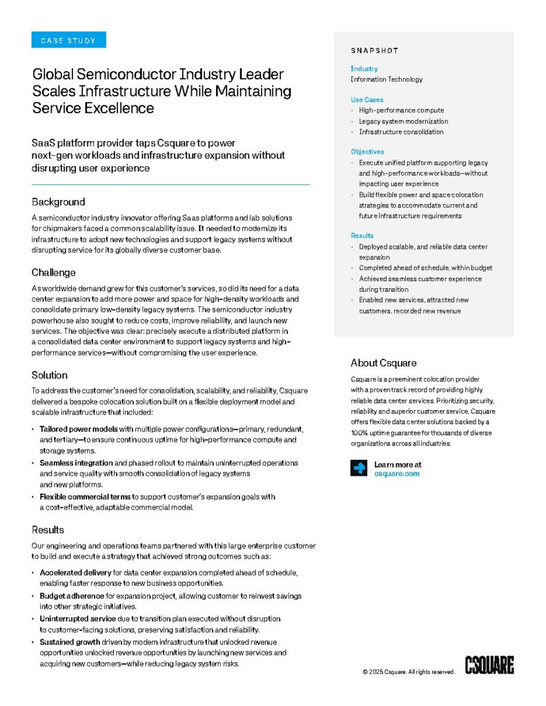 A global semiconductor industry SaaS platform provider case study — document cover