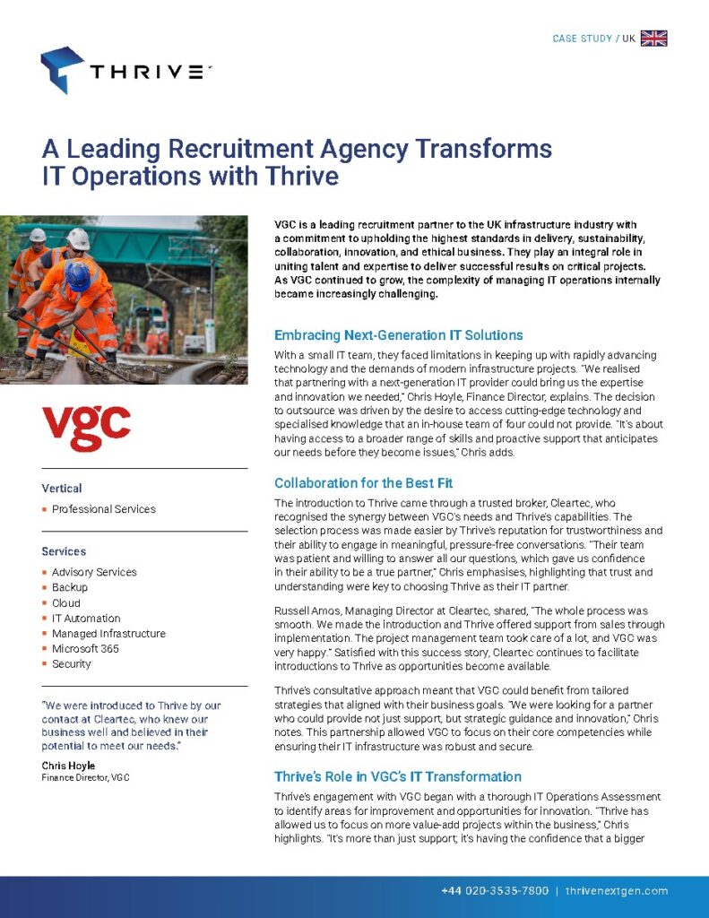 VGC case study — document cover