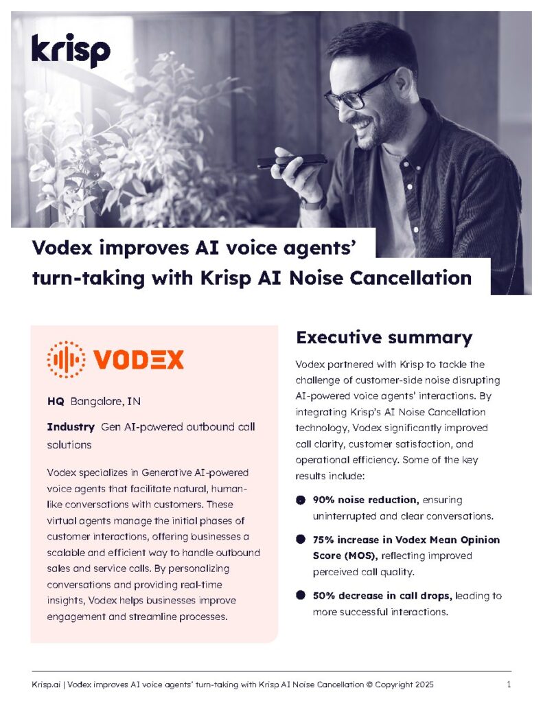 Vodex case study — document cover